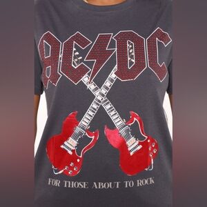 AC/DC Embelished Graphic Tee